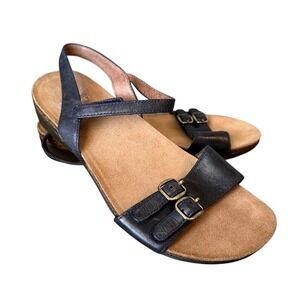 Dansko Rebekah Women's Navy Leather‎ Ankle Strap Sandals EU 38 US 7.5-8